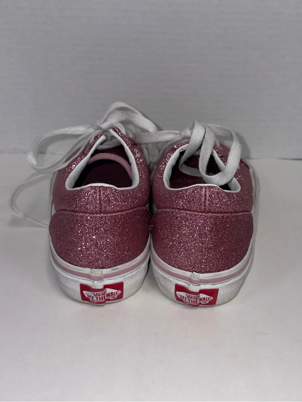 Vans Kids Glitter Pink Low-Top Sneakers